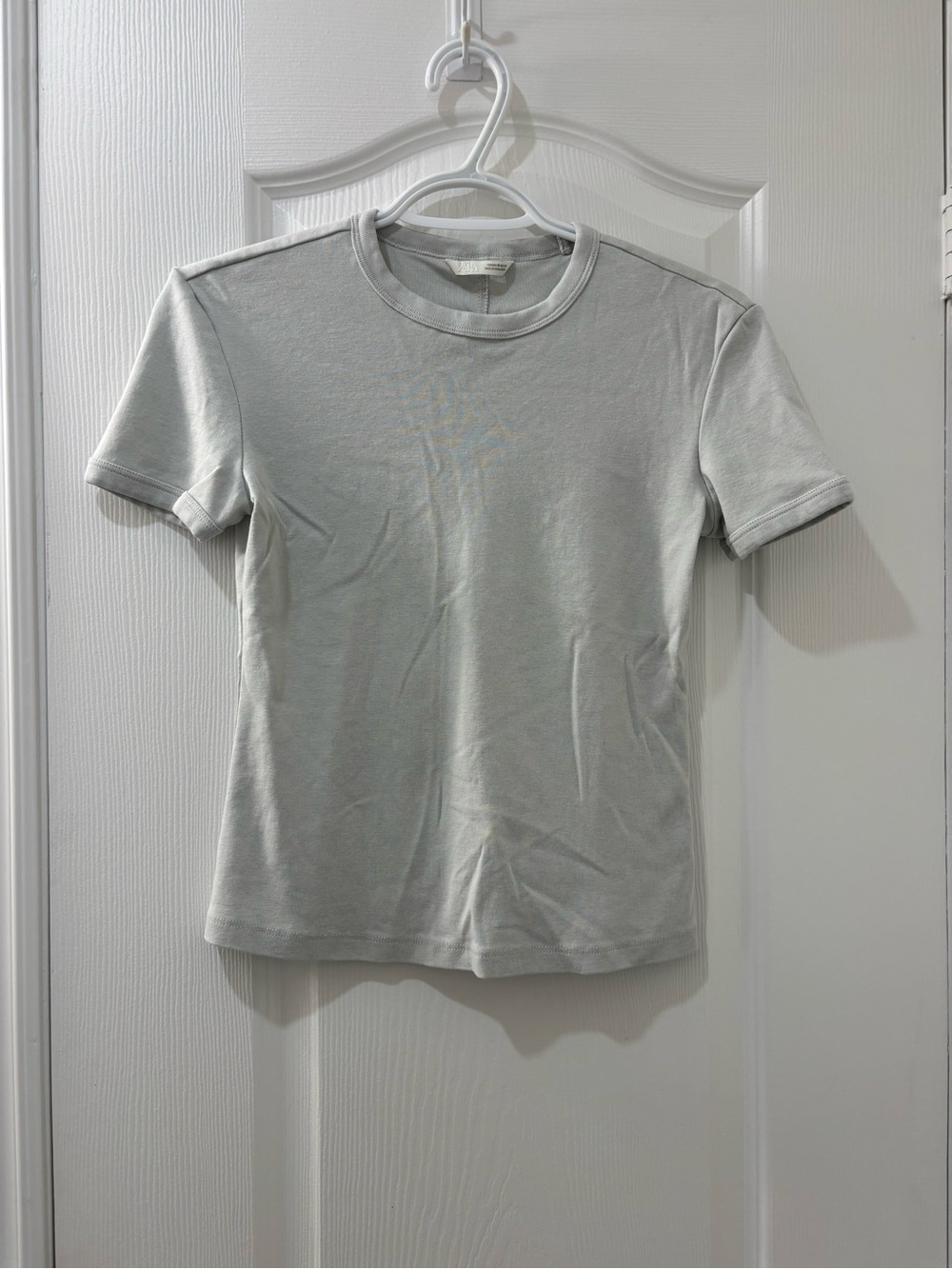 Zara Women’s Crew Neck T-Shirt - Light Gray